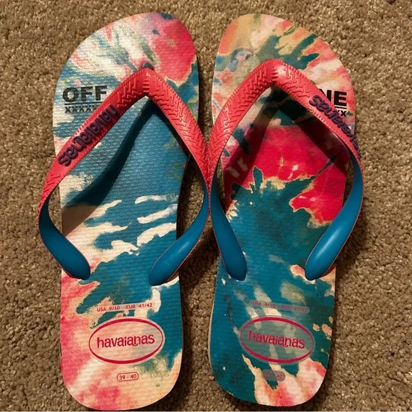Havaianas Top Fashion Multicolor Tie-Dye 🩴 Flip Flips - Picture 2 of 4
